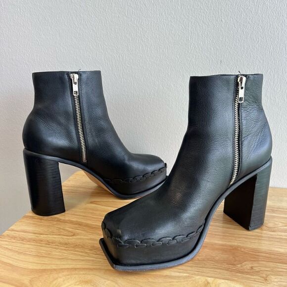 Wal & Pai Women’s 39 EU 9 US Ensley Black Leather Calf Boots Brazil - Picture 5 of 10